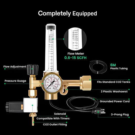 CO2 TANK REGULATOR + SOLENOID