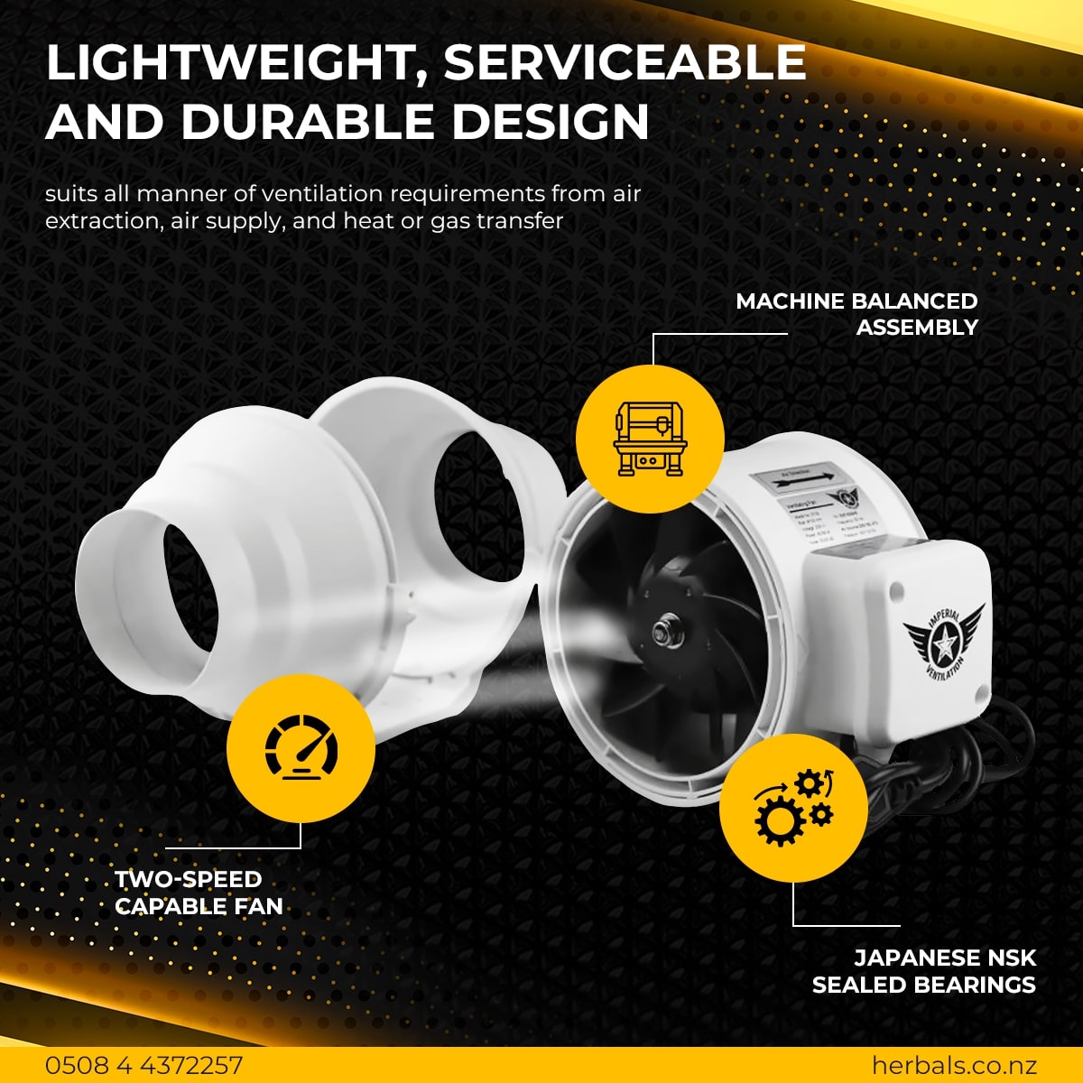 100mm Inline Fan Package durability