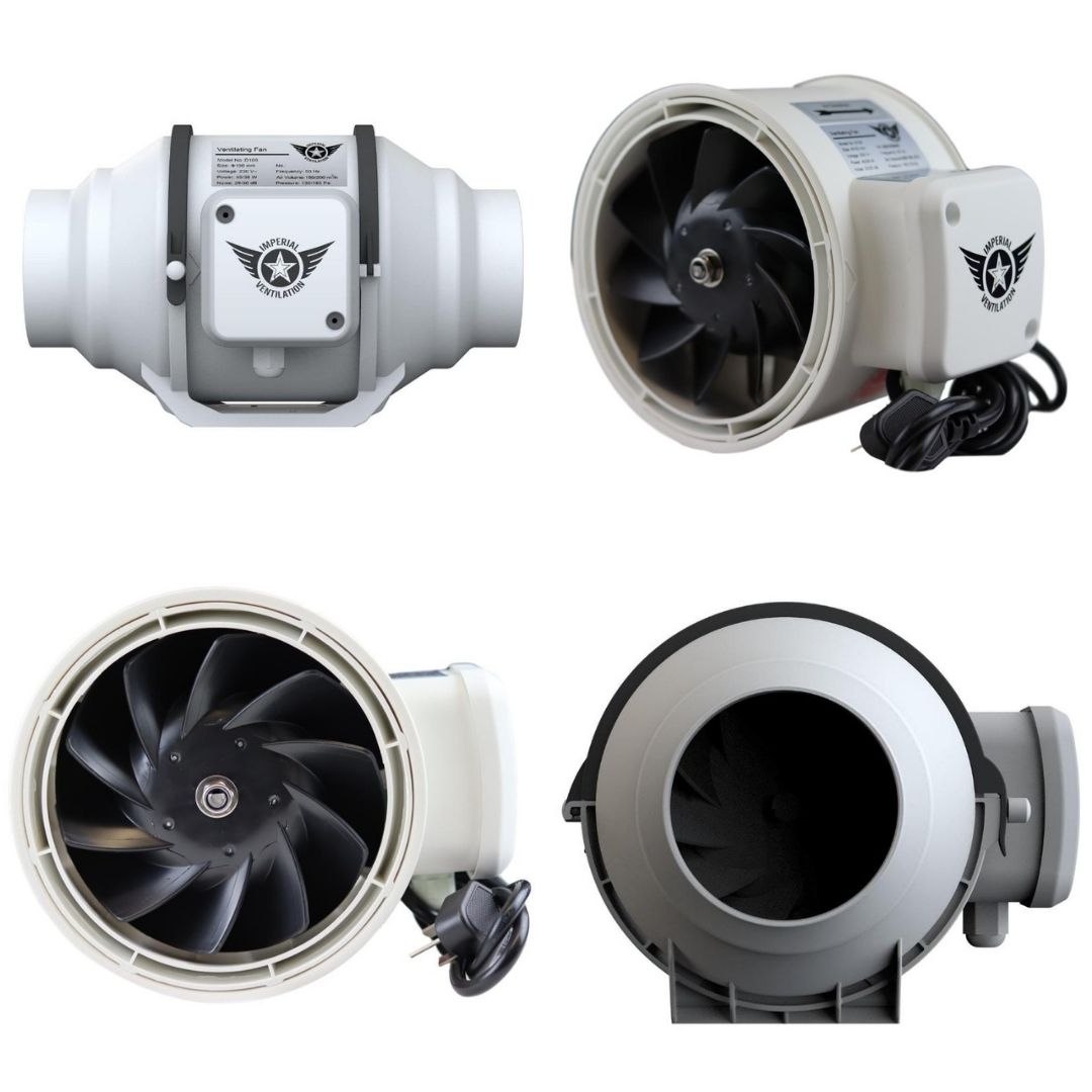 100mm Imperial Ventilation Mixed-Flow Inline Fan views