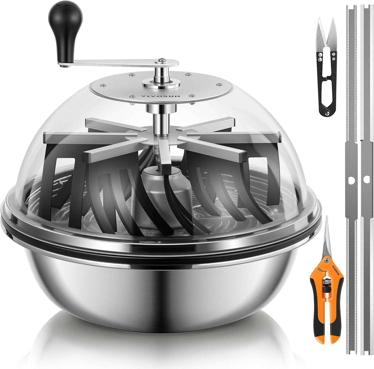 VIVOSUN 16" Bud Leaf Bowl Trimmer | Manual Wet & Dry Harvest Trimmer