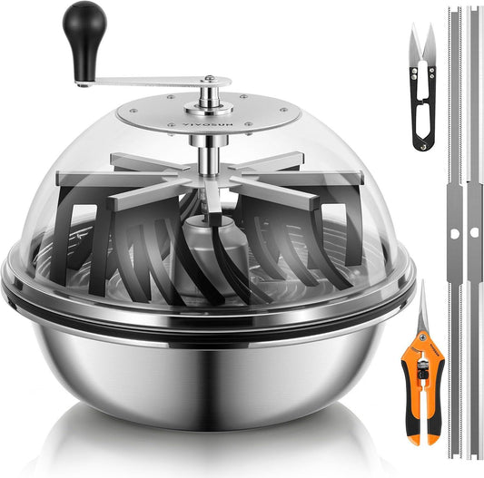 VIVOSUN 16" Bud Leaf Bowl Trimmer | Manual Wet & Dry Harvest Trimmer