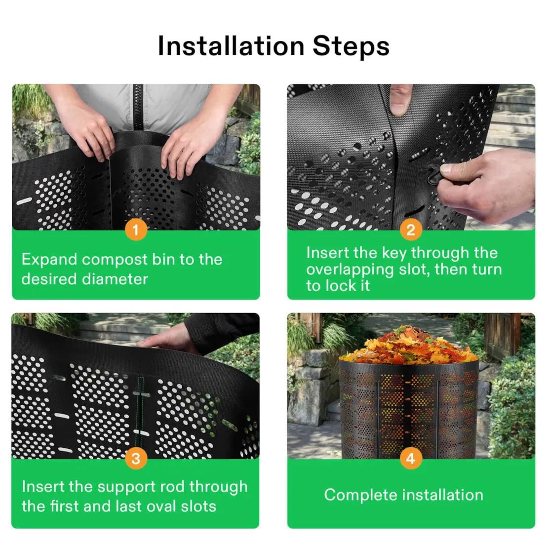 VIVOSUN Outdoor Compost Bin 1135L
