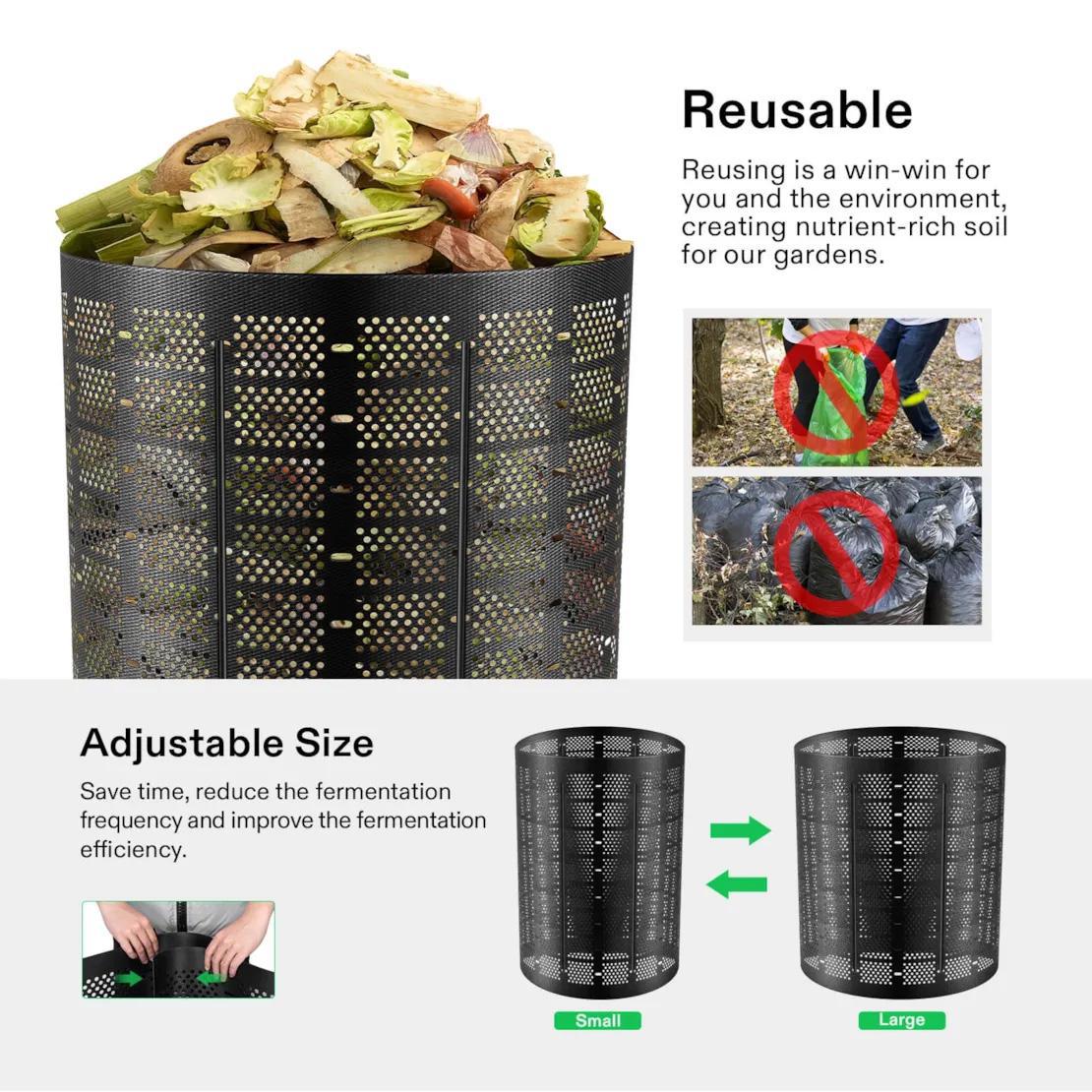 VIVOSUN Gallon Outdoor Compost Bin 1892L