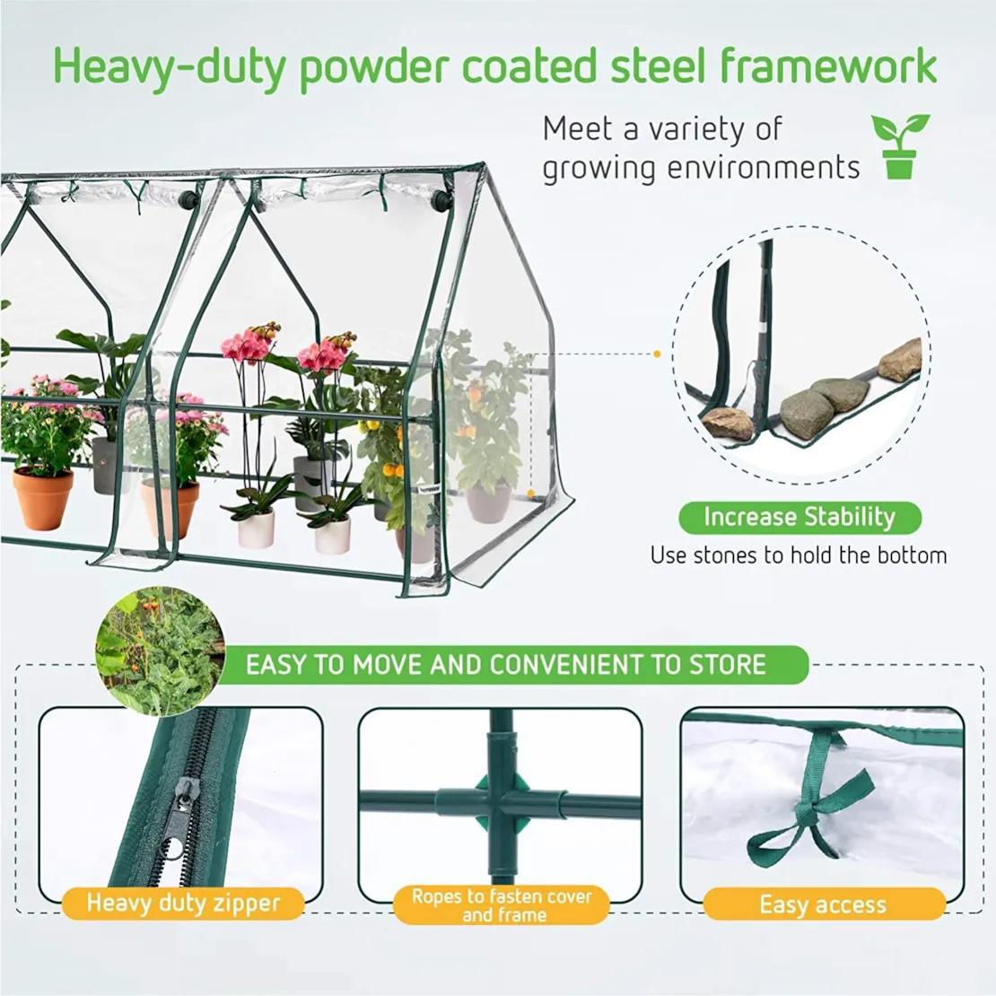 VIVOSUN Portable Greenhouse Clear 240 X 90 X 90cm