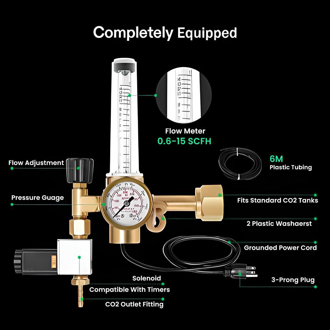 CO2 TANK REGULATOR + SOLENOID