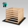 VIVOSUN 170 Gallon Wooden Compost Bin 90 X 90 x 80cm