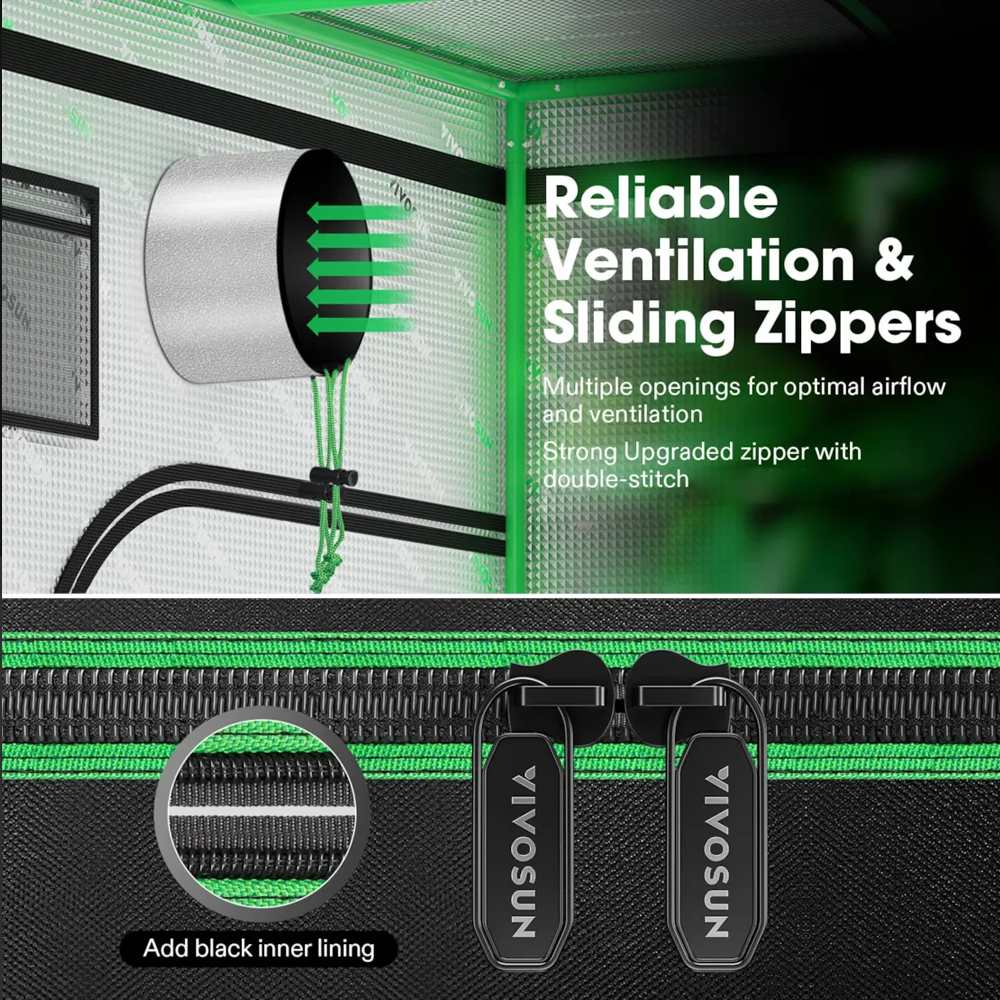 VIVOSUN Grow Tent 90cm x 60cm x 135cm