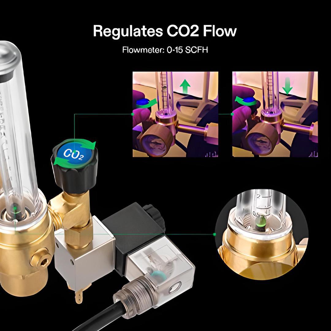 CO2 TANK REGULATOR + SOLENOID