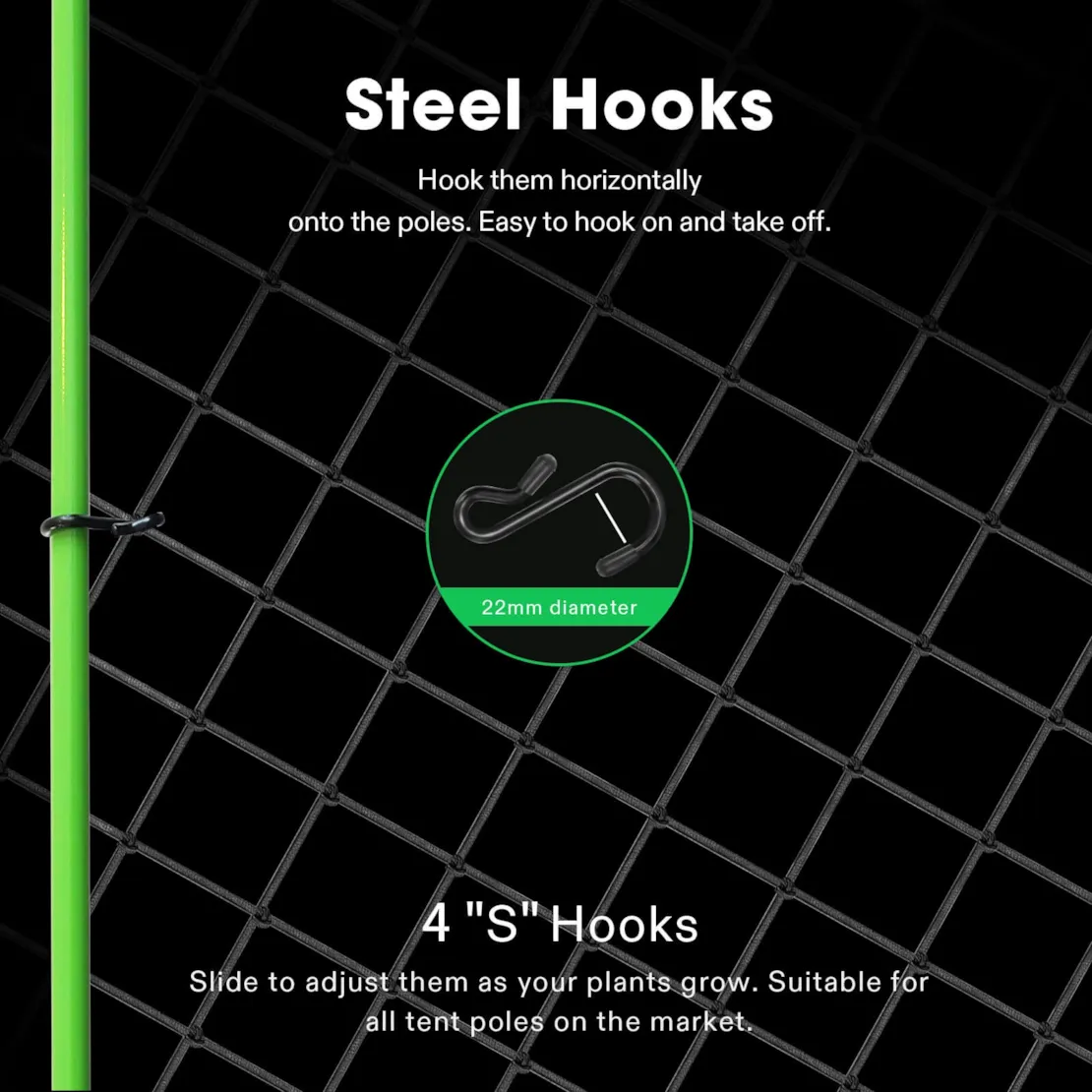 120cmx120cm Vivosun Elastic Trellis Net