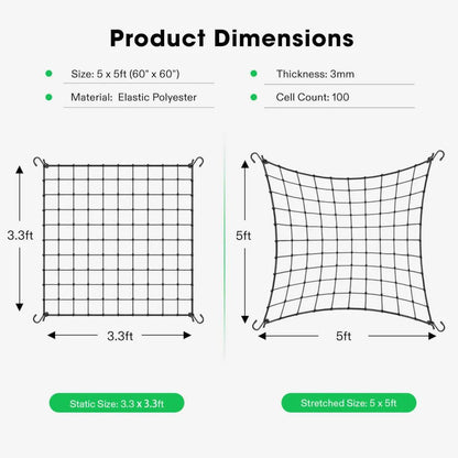 150cmx150cm Vivosun Elastic Trellis Netting