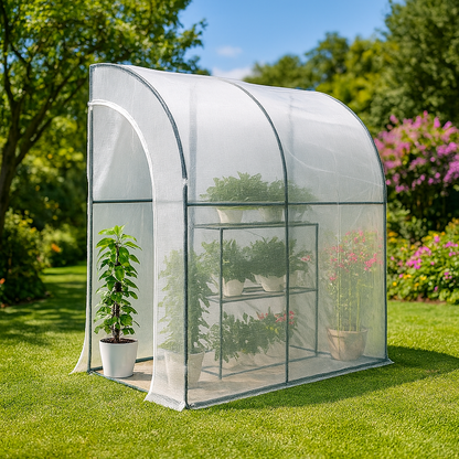 Vivosun Mini Lean-To Greenhouse – 100cm x 200cm x 210cm | Compact Wall-Mounted Greenhouse Australia