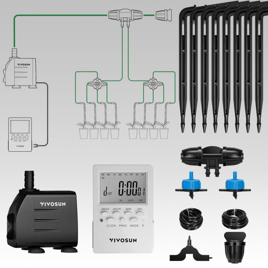 VIVOSUN FlexFeed Automatic Drip Irrigation Kits, All in One Professional Grow Kit