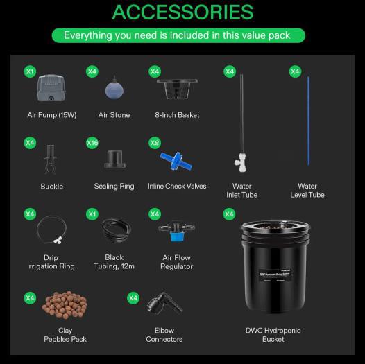 VIVOSUN 19L DWC | 4PACK