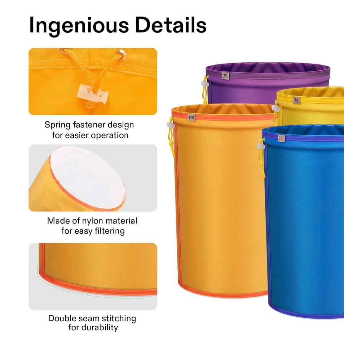 VIVOSUN Bubble Bags, 18L 4 Bag